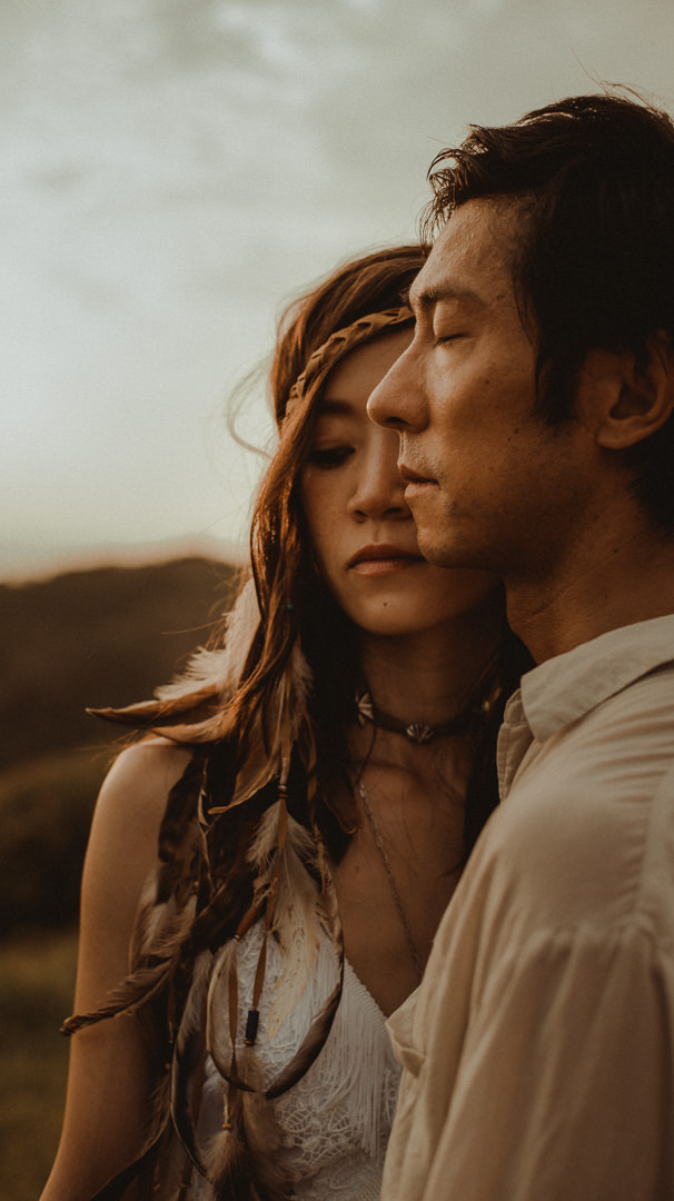 ボヘミアンエロープメントウェディング. Boho elopement wedding in Japan.