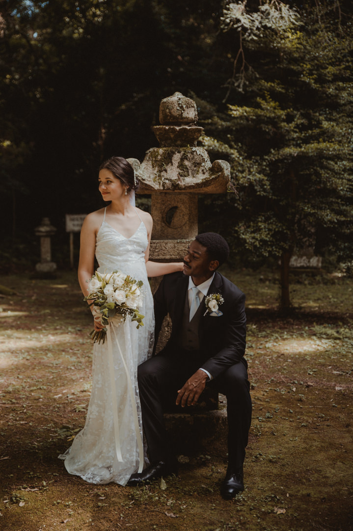 Beautiful elopement in Chiba Japan - Shrine portraits