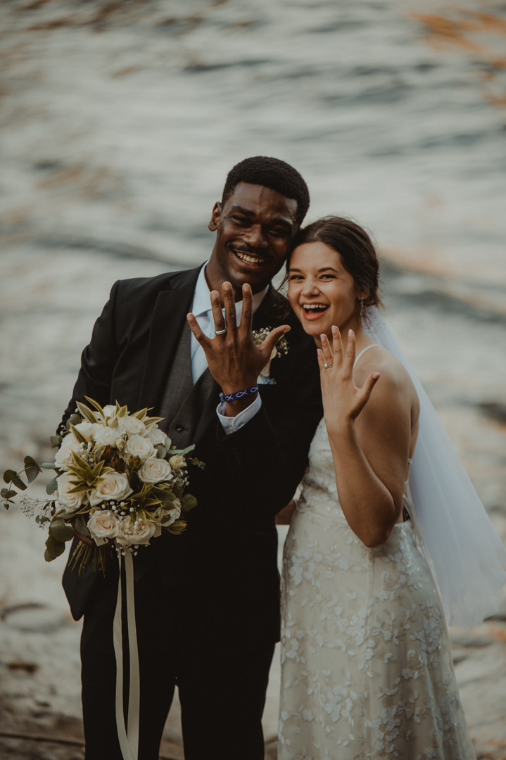 Beautiful elopement in Chiba Japan - Showing rings