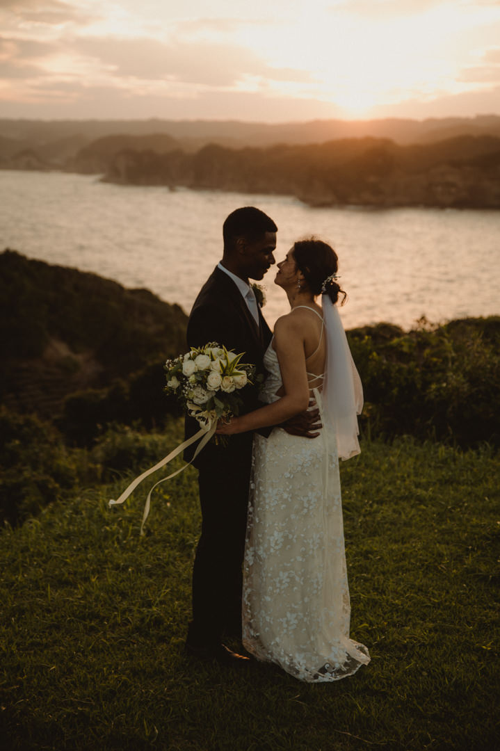 Beautiful elopement in Chiba Japan - Sunset portrait