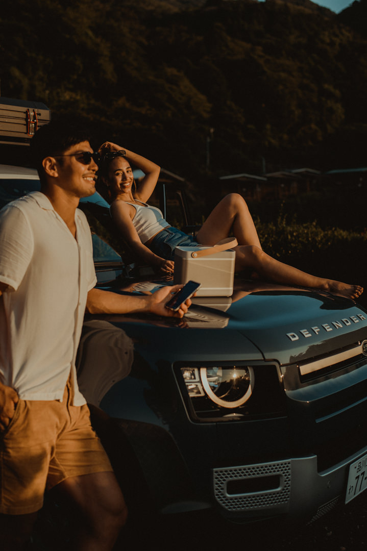 Overland elopement Japan - Couple enjoying their first elopement day
