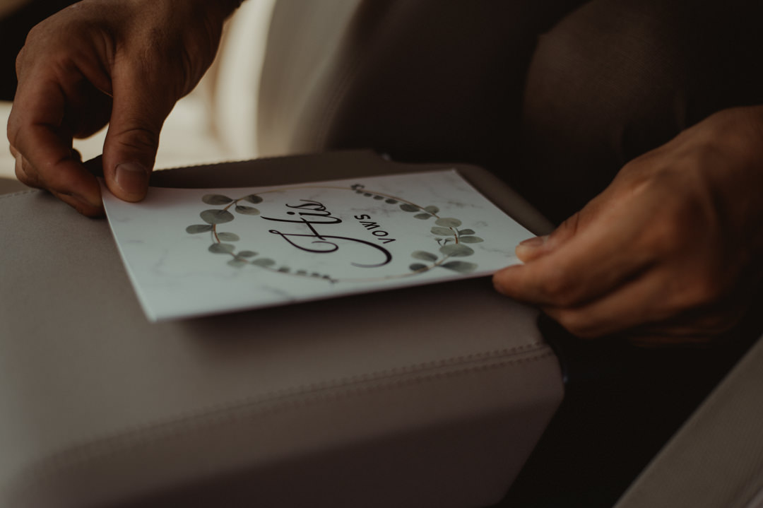 Grooms vows writing