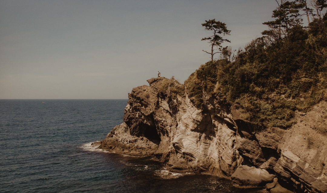 Drone view from the side