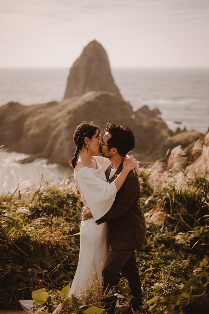 Every spot is perfect. Couple kissing.