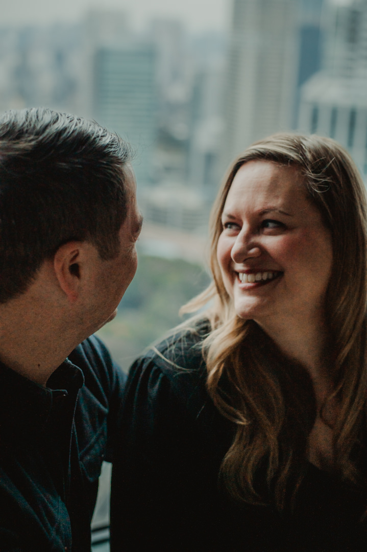Tokyo City Elopement - staring into his eyes
