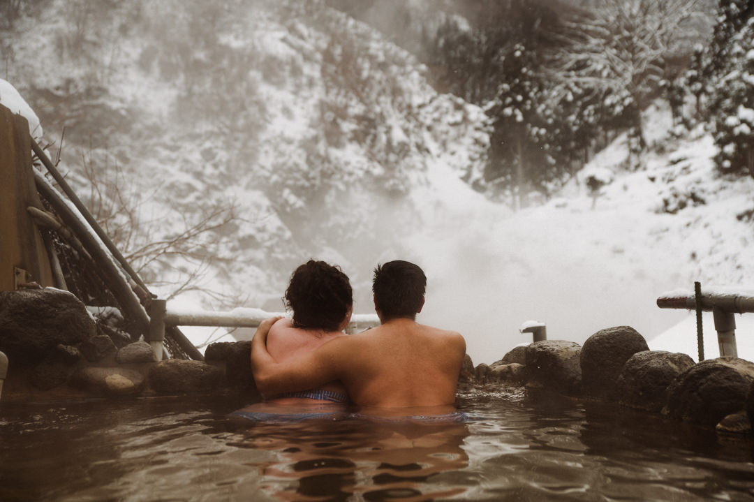 Nagano Ryokan Elopement - hotspring in Japan