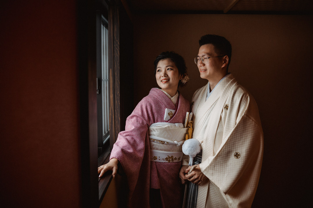 Ginzan Onsen Elopement - Kimono portrait