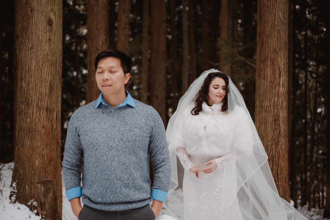 Nagano Ryokan Elopement - Forest portrait