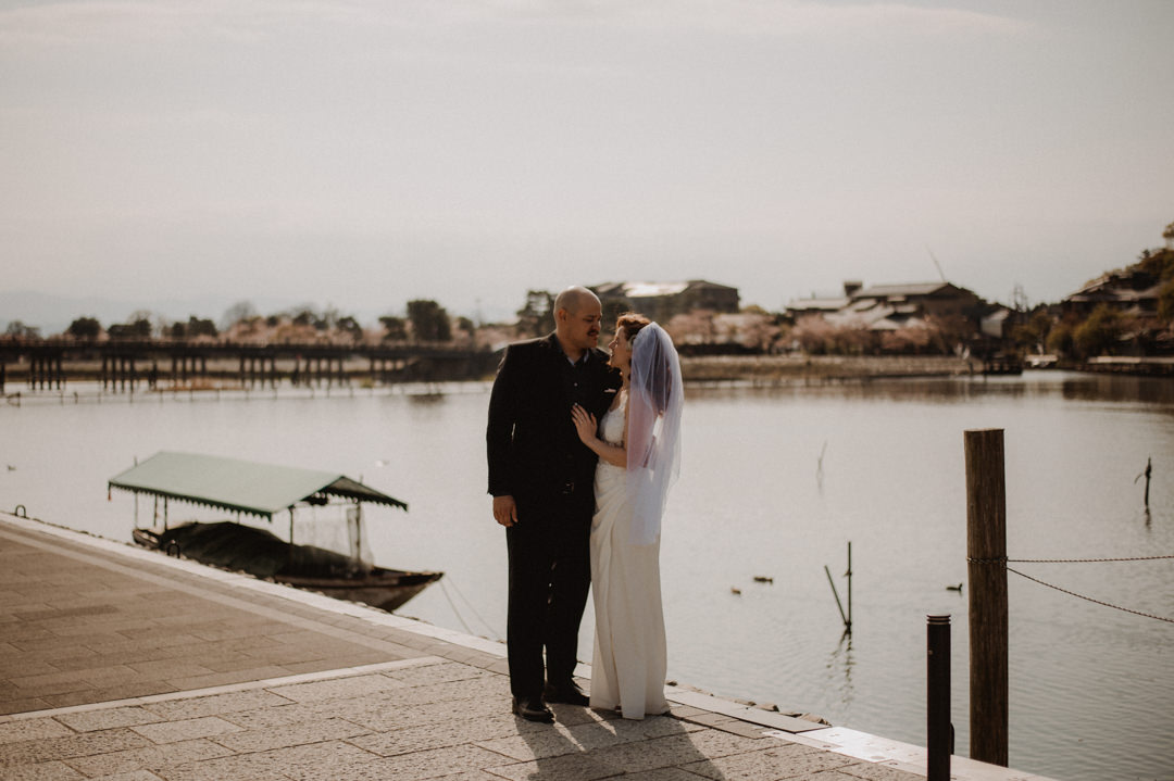 Arashiyama Bamboo Forest Elopement - Hozugawa river banks