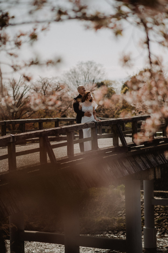 Arashiyama Bamboo Forest Elopement - Cherry blossom in Kyoto