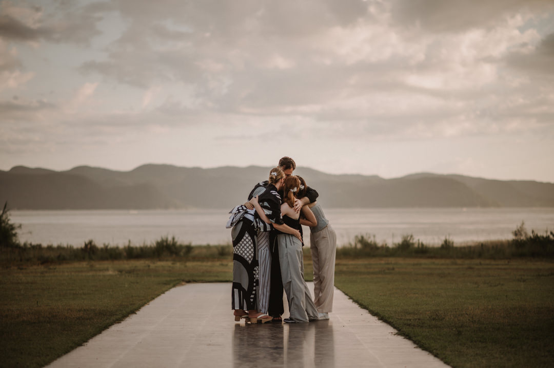 Family Elopement in Japan - Family hug
