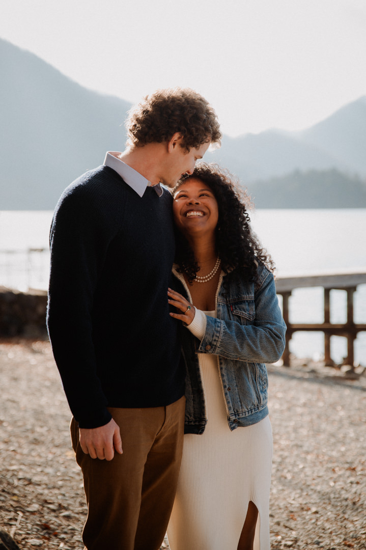 laid-back elopement in japan - couple laughing 