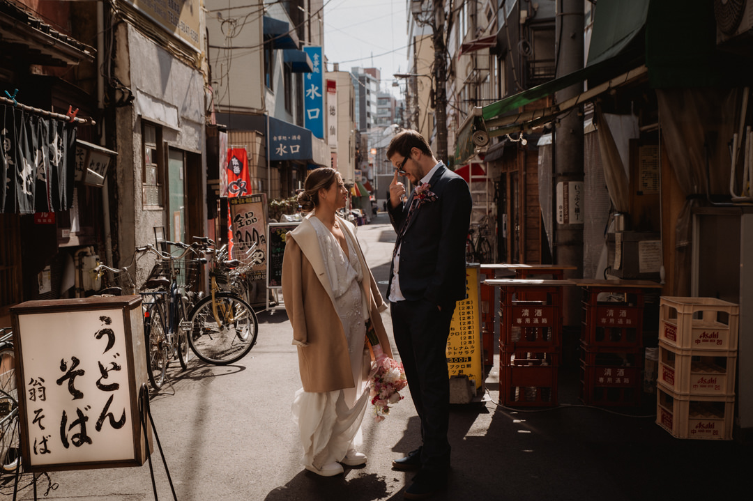 tokyo park elopement - local street photo