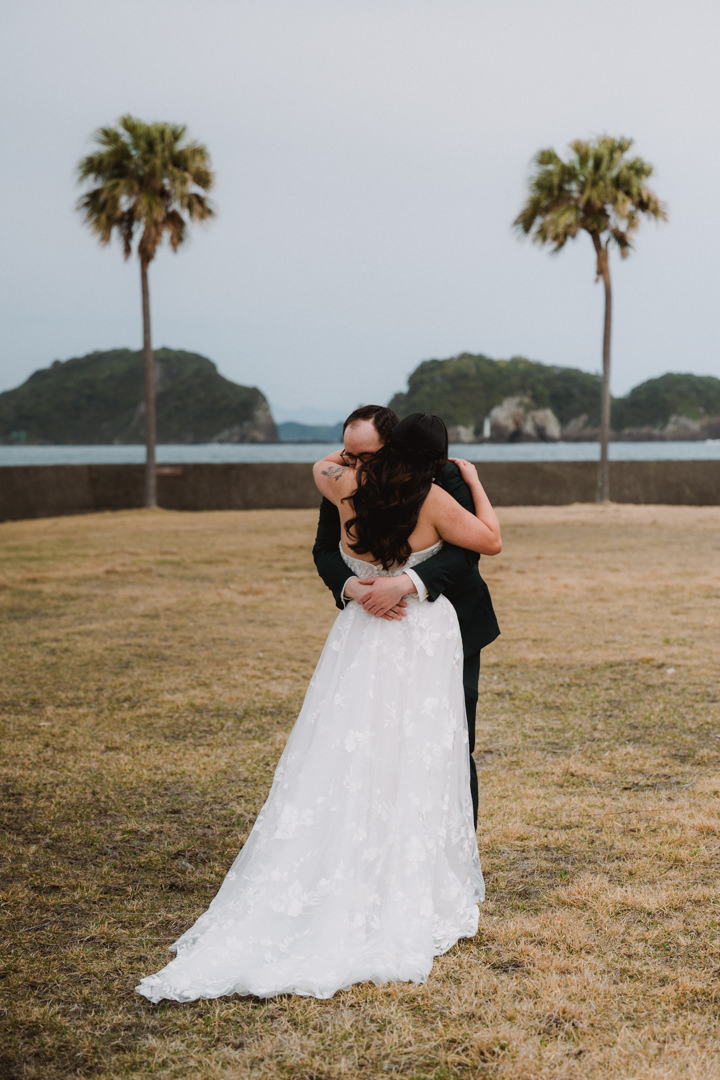 First look Nachi fall elopement