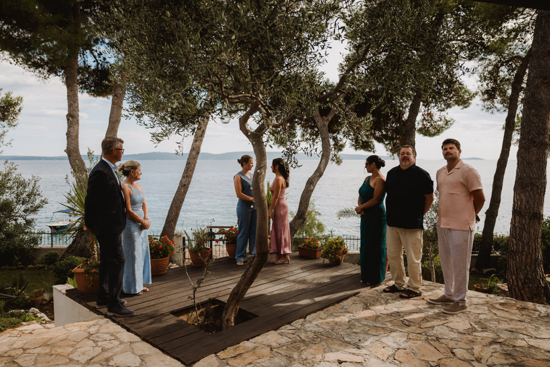 The ceremony under the olive tree, a Adriatic sea elopement in Croatia